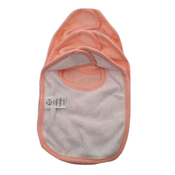 Gerber Organic Baby Girl Terry Bib's 3 Pack - Picture 2 of 10